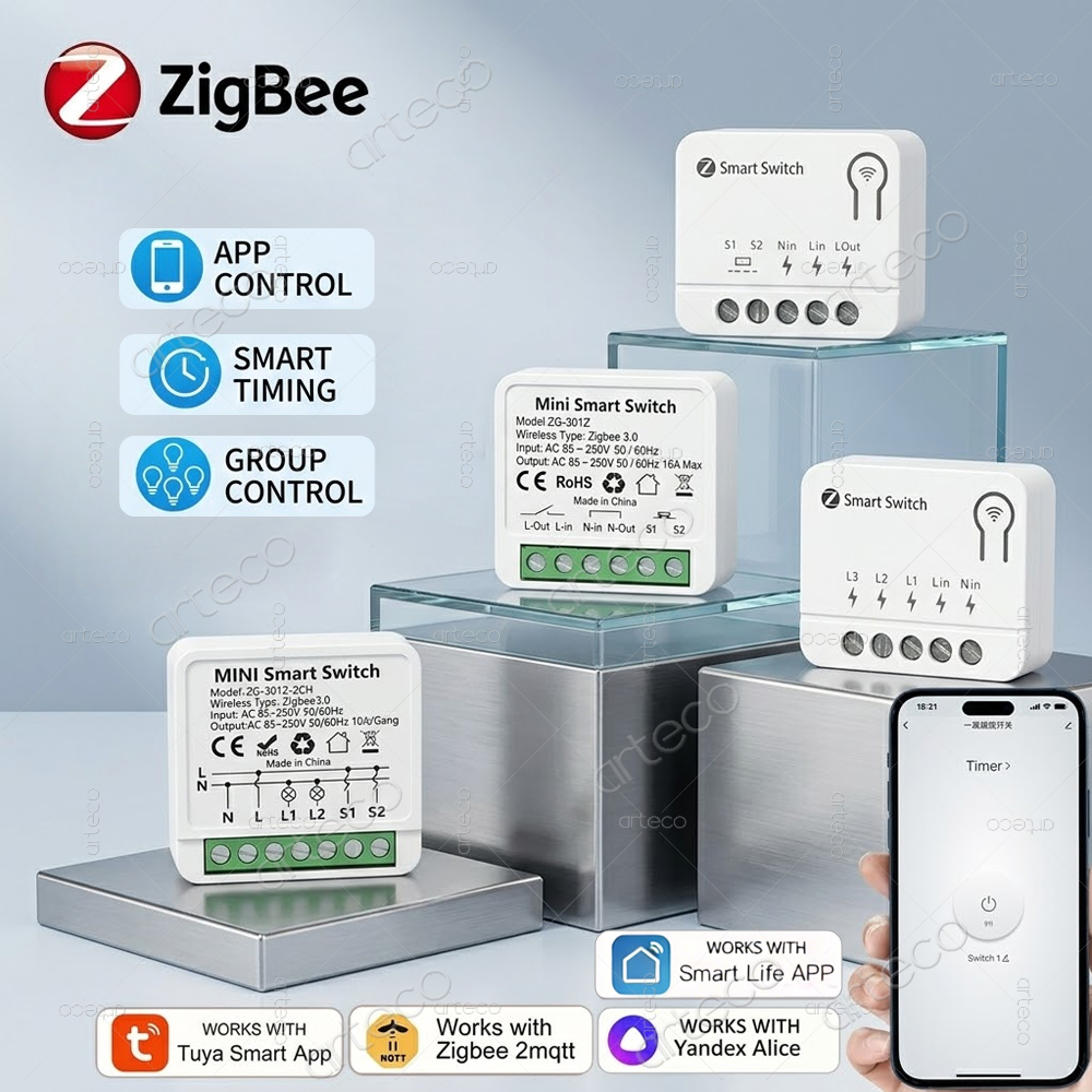 Smart Home Automation Diy - Moduł inteligentnego przełącznika Tuya Zigbee Mini