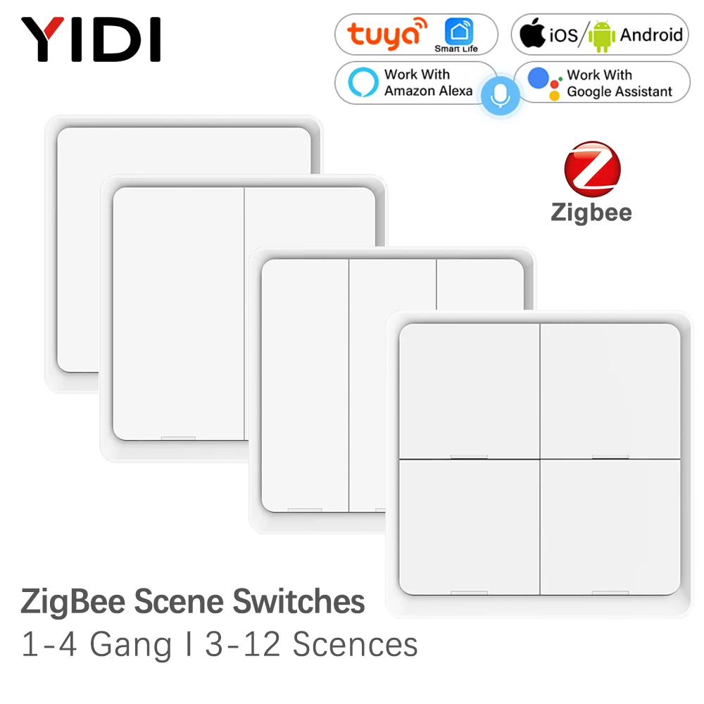 Home Automation Ideas - ZigBee bezprzewodowy 4 Gang 12 scena