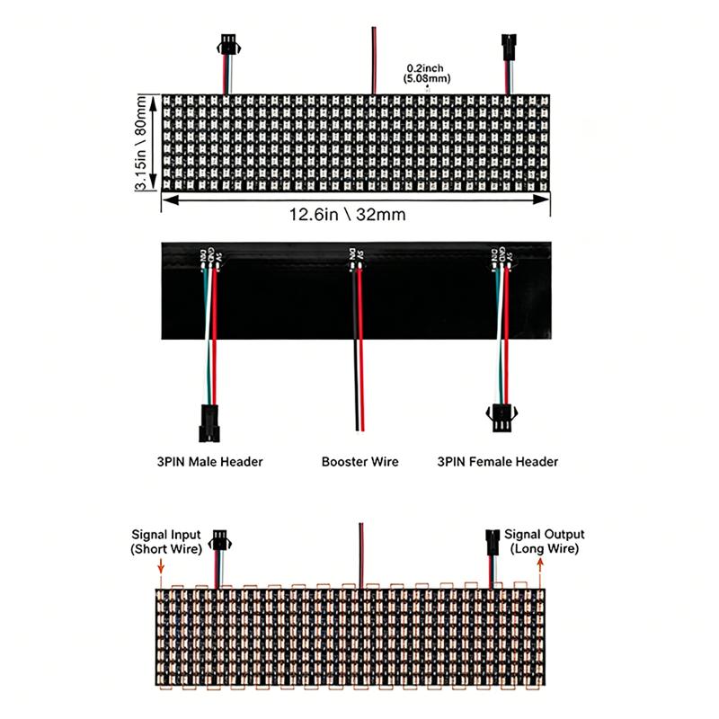 Rgb Led Matrix 8X8 - Moduł Matrycy Pikseli WS2812B 8x8 16x16
