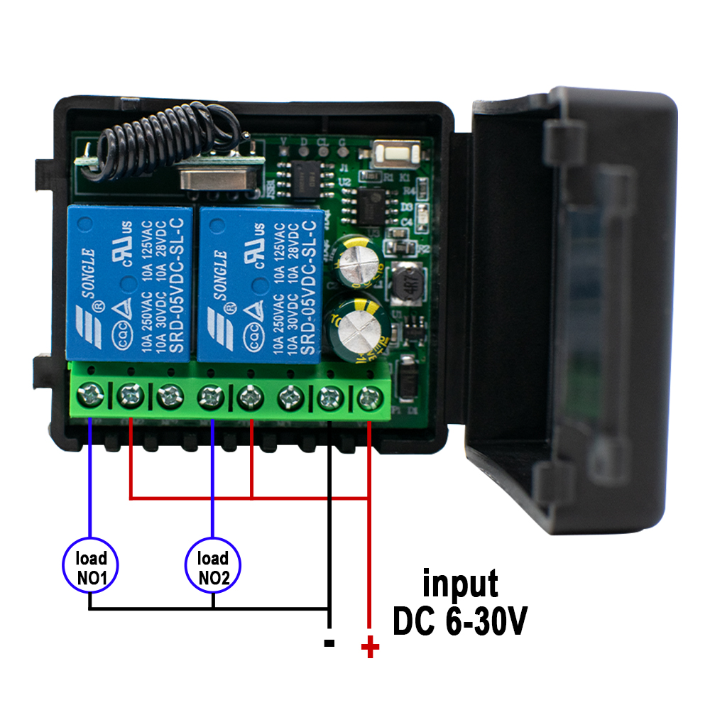 1~10 szt. 2-kanałowy pilot zda – 433Mhz Receiver Module recenzja i cena