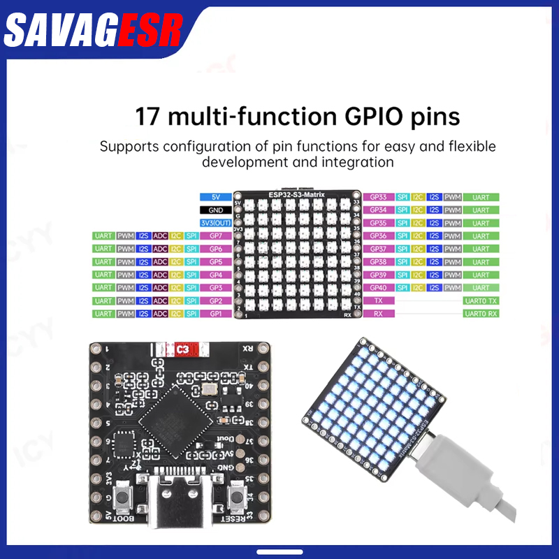 Płytka rozwojowa ESP32-S3 Matr – Rgb Led Matrix 8X8 recenzja i cena