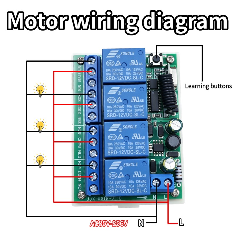 433 MHz AC 110V 220V 4-kanałow – 433Mhz Receiver Module recenzja i cena