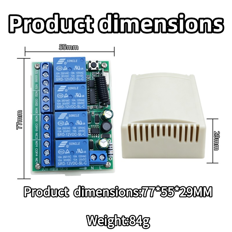 433 MHz AC 110V 220V 4-kanałow – 433Mhz Receiver Module recenzja i cena
