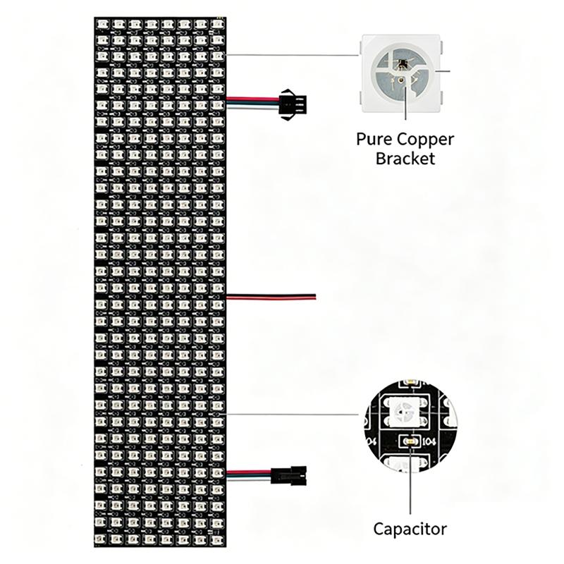 Moduł Matrycy Pikseli WS2812B  – Rgb Led Matrix 8X8 recenzja i cena